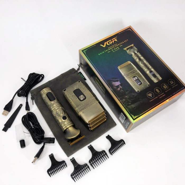 Тример для скронь VGR V-649, Машинка для стрижки акумуляторна з керамічними ножами VM-52