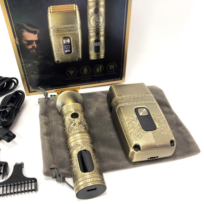 Тример для скронь VGR V-649, Машинка для стрижки акумуляторна з керамічними ножами VM-52