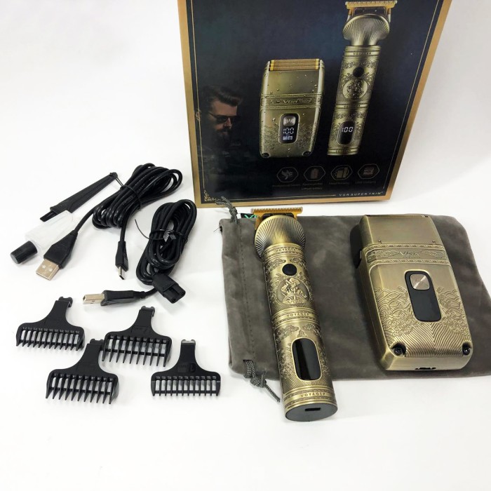Тример для скронь VGR V-649, Машинка для стрижки акумуляторна з керамічними ножами VM-52