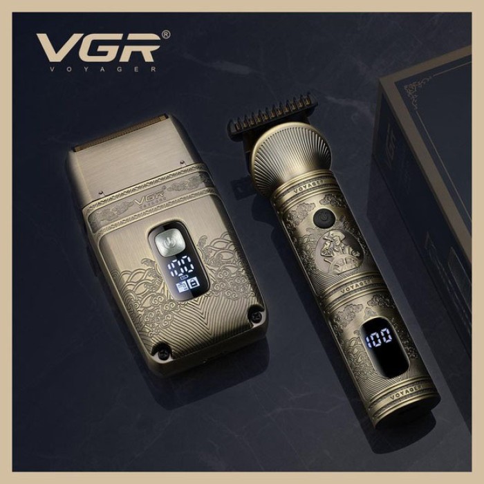 Тример для скронь VGR V-649, Машинка для стрижки акумуляторна з керамічними ножами VM-52