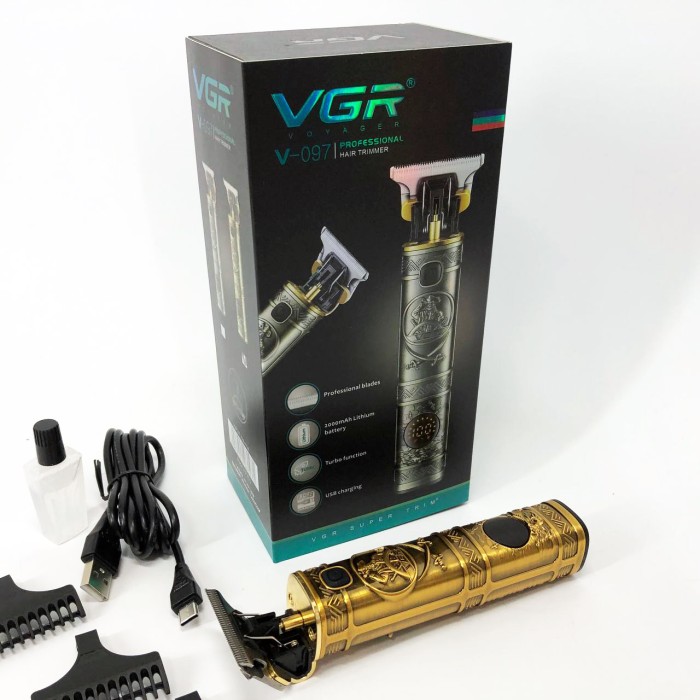 Машинка для стрижки від акб VGR, Машинка для стрижки волосся потужна, Професійний бездротовий тример WU-53