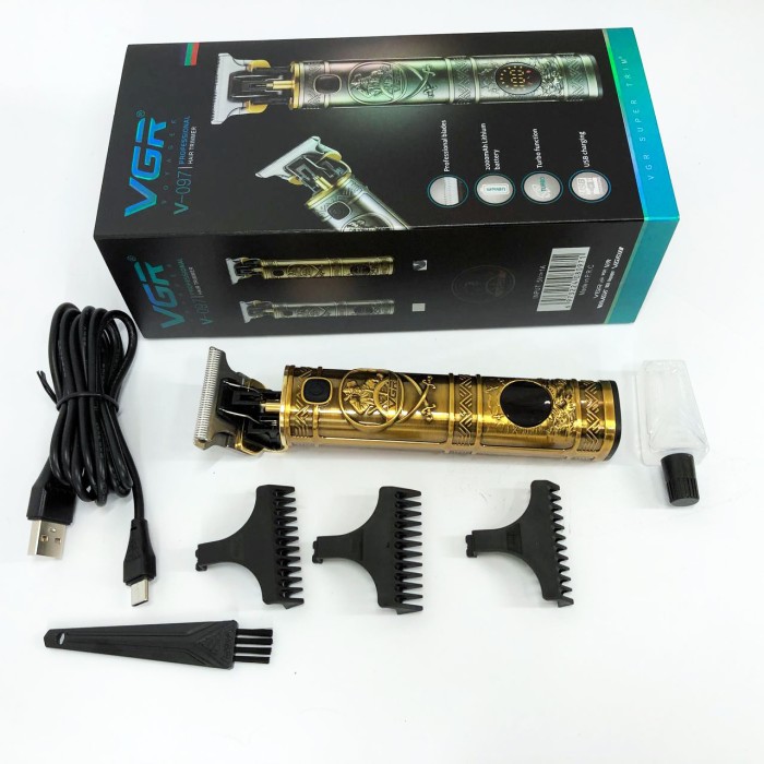 Машинка для стрижки від акб VGR, Машинка для стрижки волосся потужна, Професійний бездротовий тример WU-53