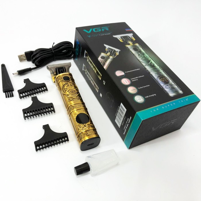 Машинка для стрижки від акб VGR, Машинка для стрижки волосся потужна, Професійний бездротовий тример WU-53