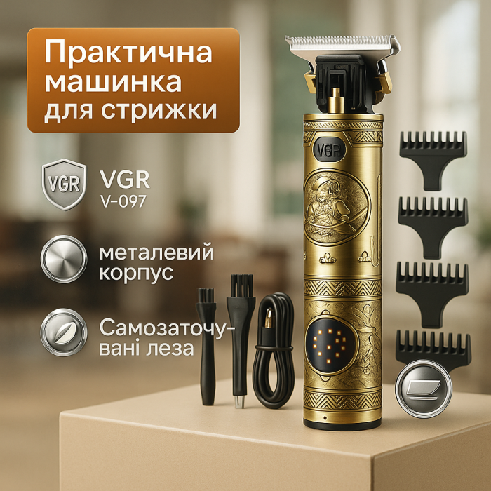 Універсальний тример для чоловіків VGR V-097, Машинка для стрижки волосся професійна OH-51