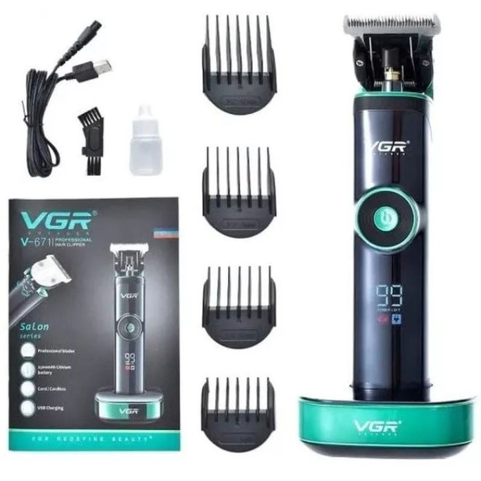 Акумуляторна машинка для стрижки волосся з насадками, Чоловічий набір для стрижки волосся бездротовий NH-15