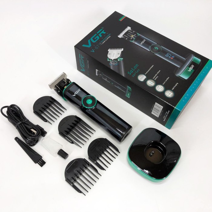 Акумуляторна машинка для стрижки волосся з насадками, Чоловічий набір для стрижки волосся бездротовий NH-15
