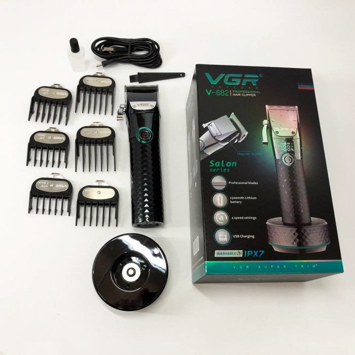 Машинка для стрижки волосся професійна VGR V-682, Машинка для стрижки від акб, Тример бездротовий DL-82