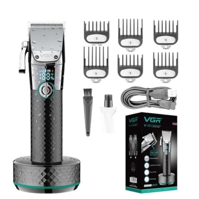 Профі машинка для стрижки волосся VGR, Машинка для стрижки з додатковими насадками CD-46