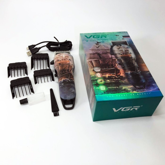 Електрична машинка для стрижки потужна VGR, Тример для стрижки волосся потужний Тример скронь WZ-82