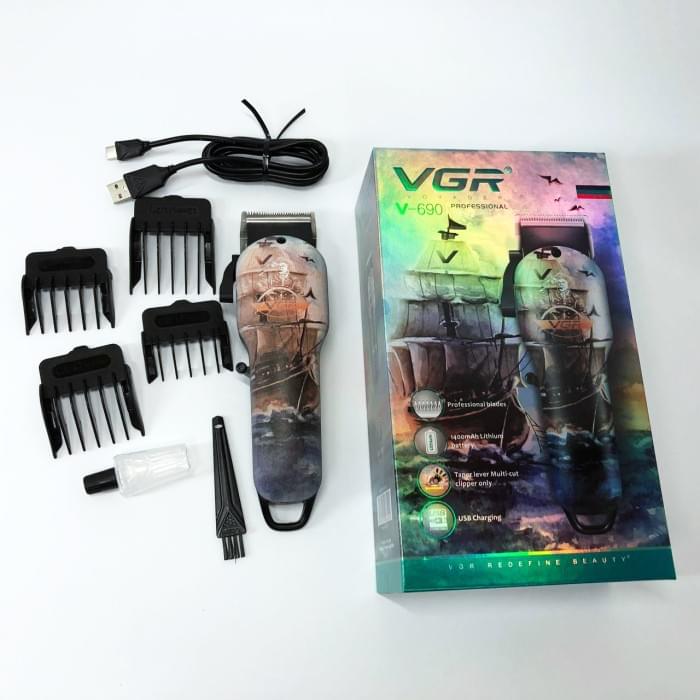 Тример бездротовий VGR V-690, Машинка окантувальна професійна для бороди, Бритва BC-736 для бороди