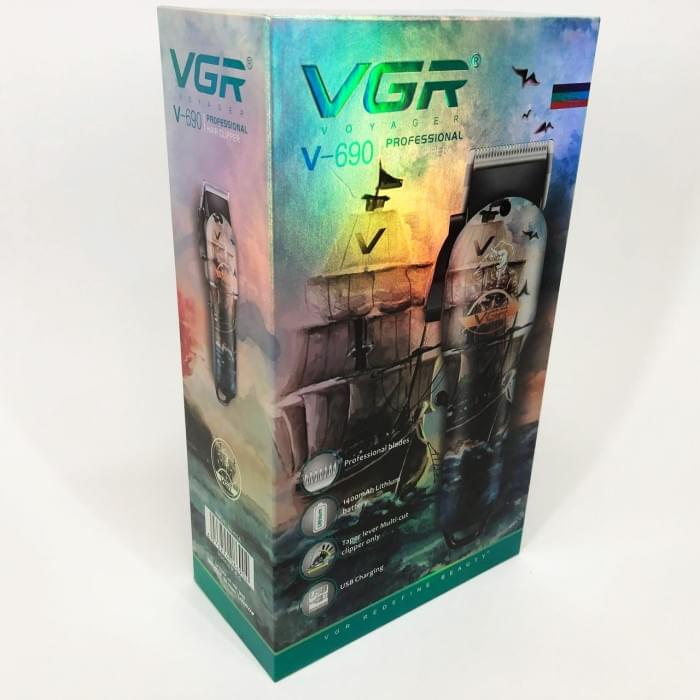 Тример бездротовий VGR V-690, Машинка окантувальна професійна для бороди, Бритва BC-736 для бороди