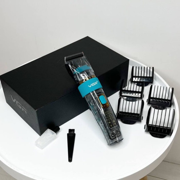 Машинка для стрижки волосся з регульованою насадкою VGR V-695, Електронна машинка для стрижки YM-62