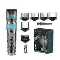 Машинка для стрижки волосся і бороди VGR V-695 з LED дисплеєм IPX7 вологозахист, Окантувальна машинка