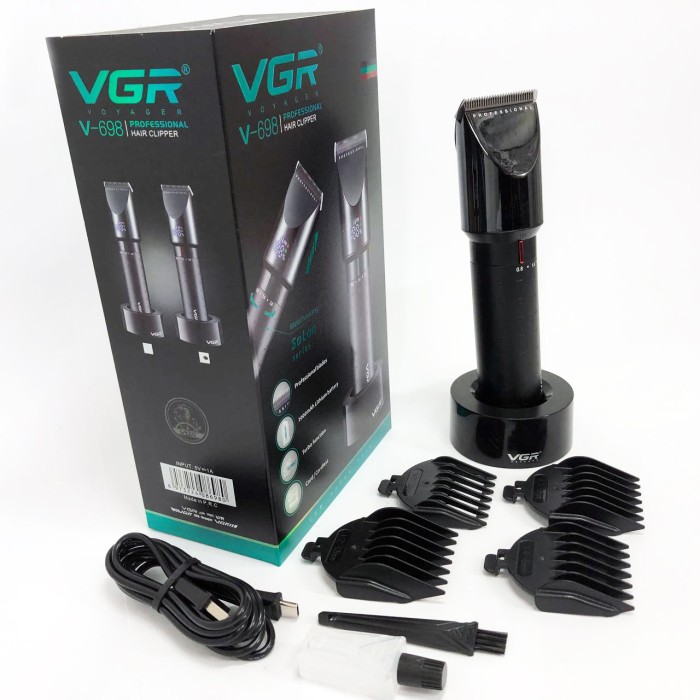 Машинка волосся міцна VGR, Електробритва для голови, Стильна машинка для стрижки, Тример бездротовий WI-83