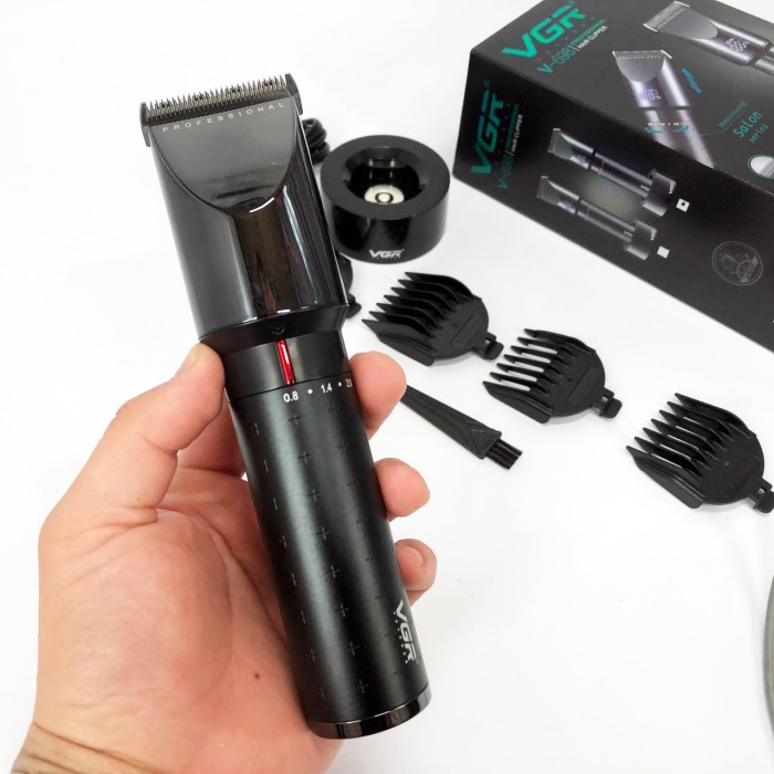 Машинка волосся міцна VGR, Електробритва для голови, Стильна машинка для стрижки, Тример бездротовий WI-83