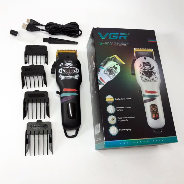 Бездротовий тример для стрижки волосся VGR, Професійна машинка для стрижки голови MT-85