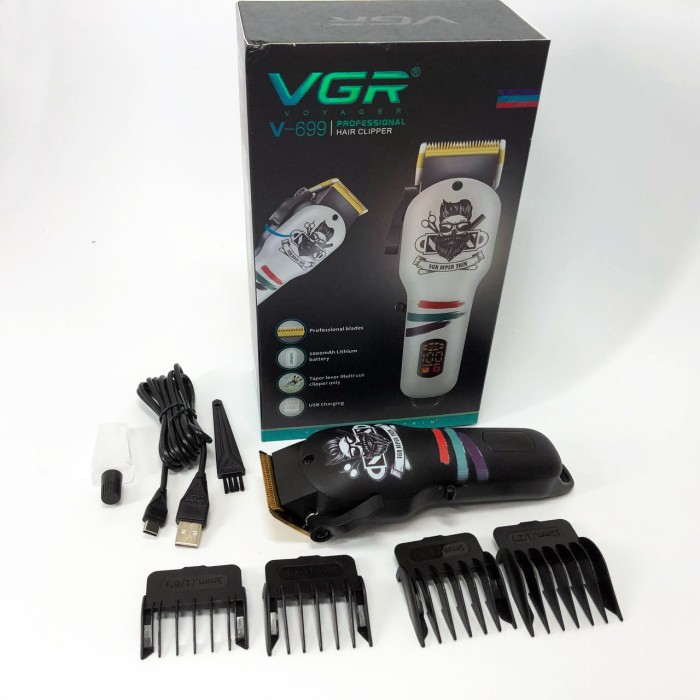 Машинка для окантовки акумуляторна VGR V-699, Професійний бездротовий тример, Набір машинок для стрижки EZ-66