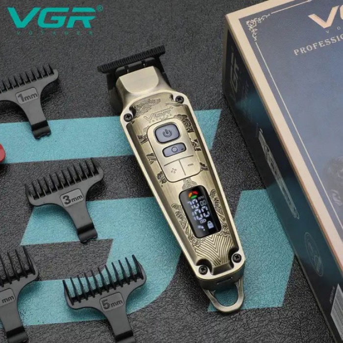 Професійна машинка для стрижки волосся триммер VGR V-901 з насадками, професійна електробритва
