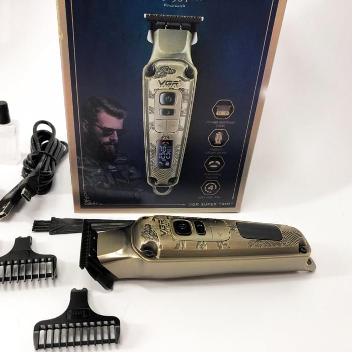 Електрична машинка для стрижки VGR V-901, Професійний тример для гоління, Миюча машинка OS-355 для стрижки