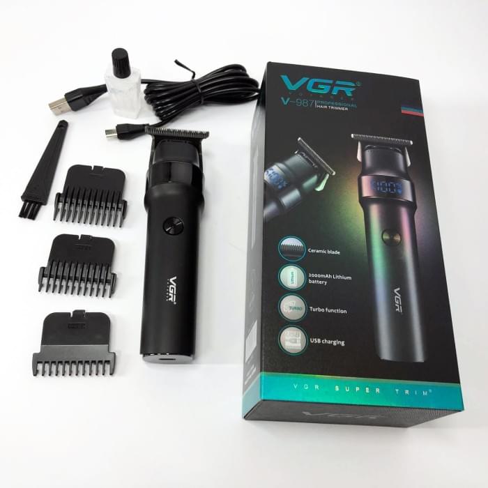 Машинка для стрижки чоловіча VGR V-987, Практична машинка для стрижки волосся, JW-151 Професійна електробритва