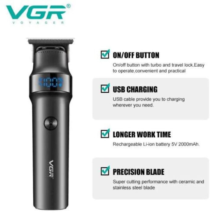 Машинка для стрижки чоловіча VGR V-987, Практична машинка для стрижки волосся, JW-151 Професійна електробритва