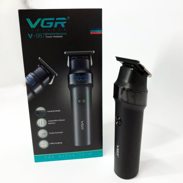Машинка для стрижки волосся VGR V-987 BLACK, для стрижки посіченого волосся