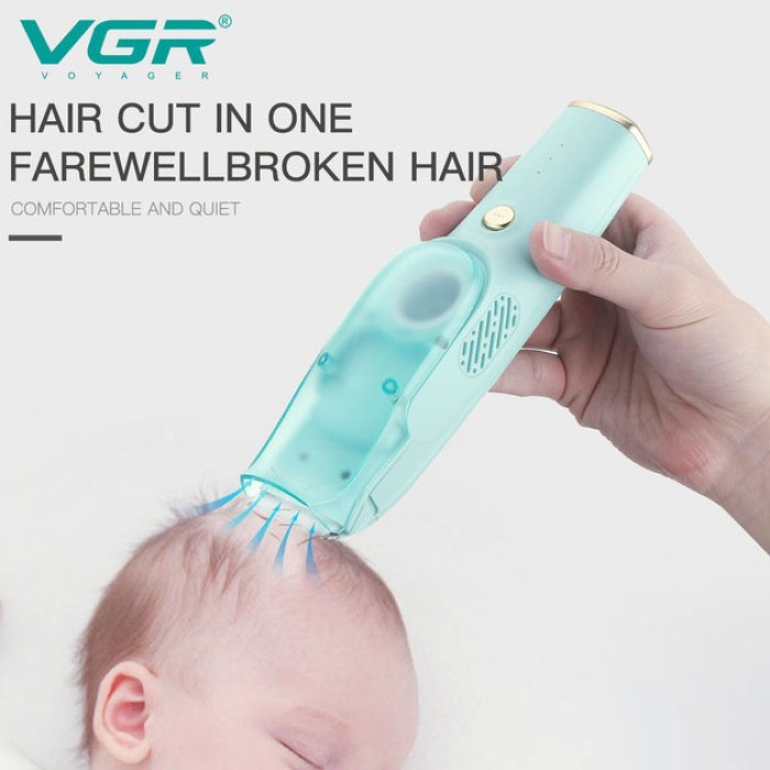 Машинка з витяжкою для стрижки дітей та немовлят VGR V-151 Baby зі змінними насадками TO-77