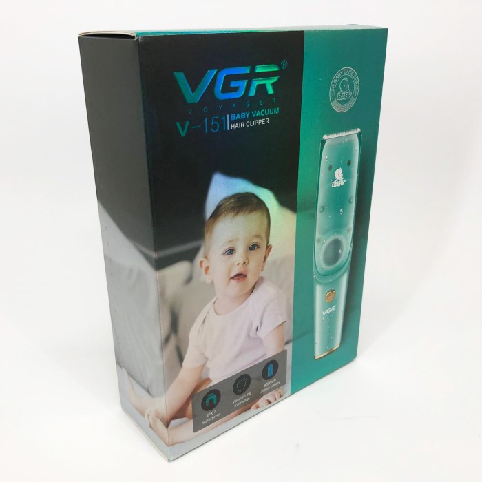 Машинка з витяжкою для стрижки дітей та немовлят VGR V-151 Baby зі змінними насадками YD-84