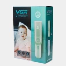 Дитяча машинка для стрижки VGR V-155 BLUE дітей новонароджених безшумна тиха з насадками VR-341 0-12 мм
