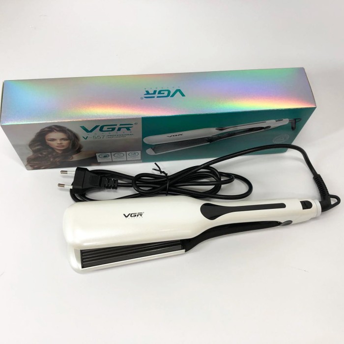 Праска для волосся з індикатором нагріву, Плойка праска гофре випрямляч, Щипці для волосся QE-59