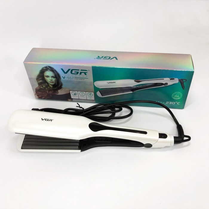 Праска для волосся з індикатором нагріву, Плойка праска гофре випрямляч, Щипці для волосся QE-59