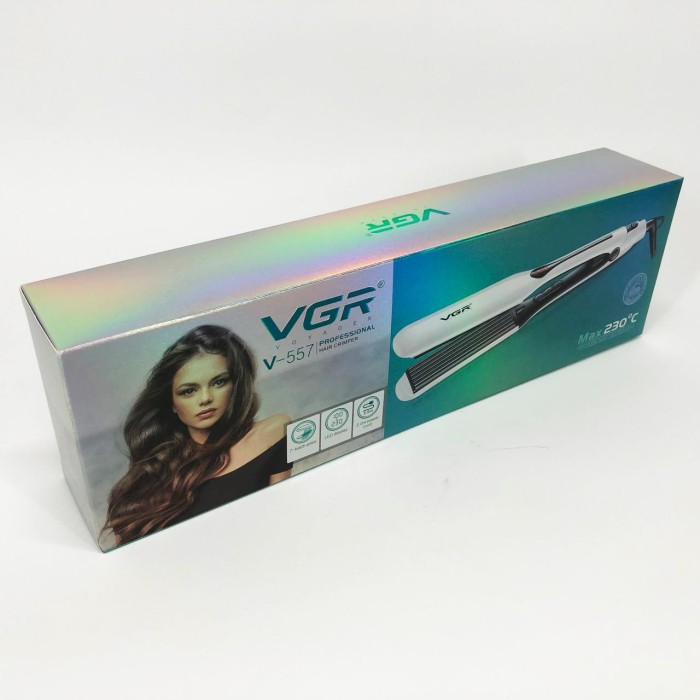 Праска для волосся з індикатором нагріву, Плойка праска гофре випрямляч, Щипці для волосся QE-59