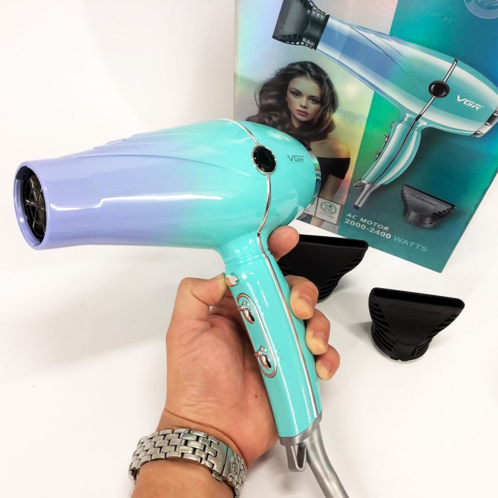 Електричний фен для волосся з дифузором VGR, Фен для волосся з насадками універсальний LK-30