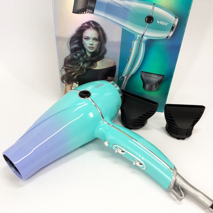 Електричний фен для волосся з дифузором VGR, Фен для волосся з насадками універсальний LK-30