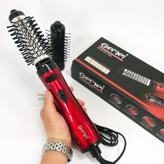 Багатофункціональний фен -гребінець Gemei, Фен гребінець для укладання локонів Потужний гребінця EC-70