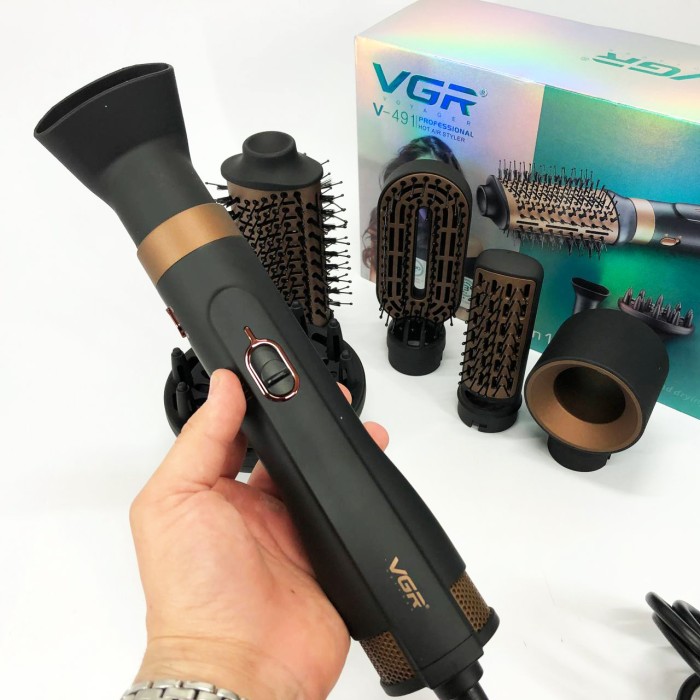 Фени стайлери для волосся, Стайлінг для укладання волосся, Фен-щітка з різними насадками BM-89