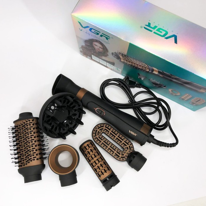 Потужний універсальний фен VGR, Гребінець-брашинг для об'єму волосся, Сучасний фен для укладання TL-54