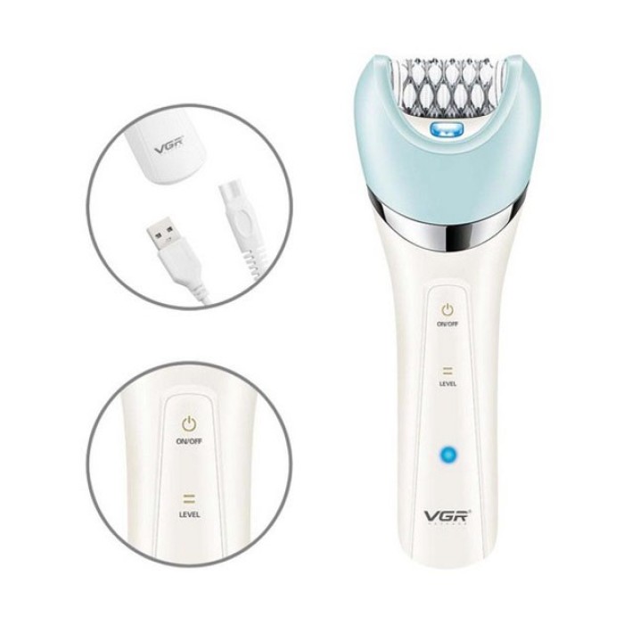 Шліфувальна терка для ніг VGR, Епілятор-депілятор для видалення волосся, Депілятор електричний VU-75