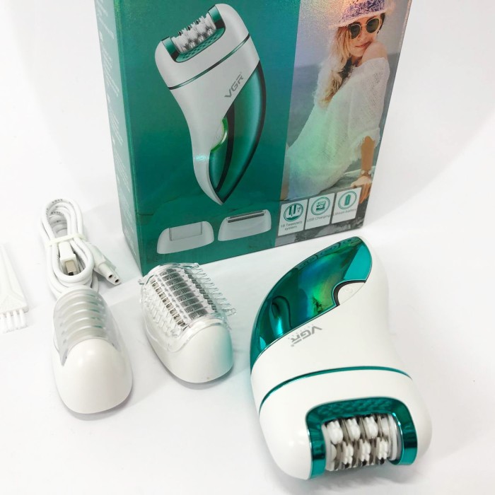 Жіночий портативний епілятор для депіляції, Жіночий епілятор зі змінними насадками WE-79