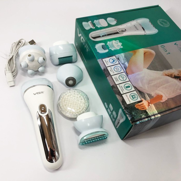 Епілятор для інтимних зон VGR V-733, Електрична роликова пилка для ступень, Ефективна пемза QR-78