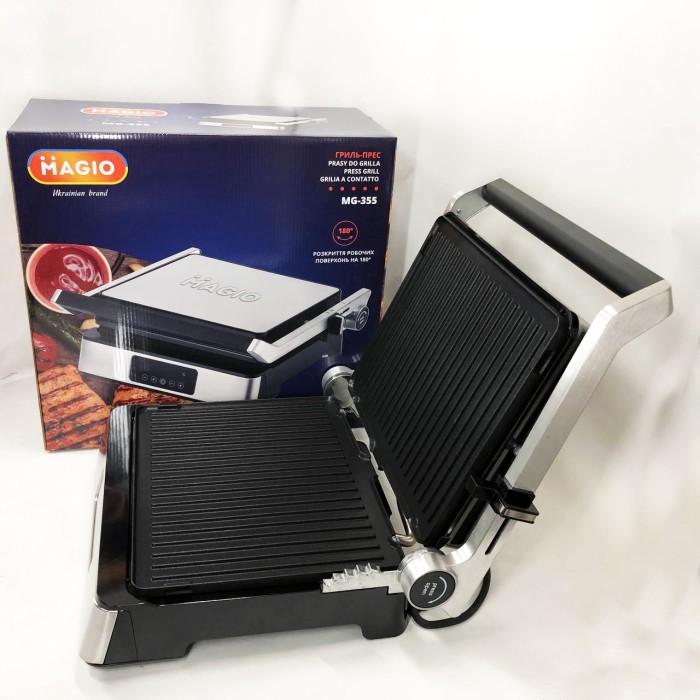 Домашня бутербродниця MAGIO, Гриль електричний багатофункціональний контактний, Мультипекар для м'яса QS-21