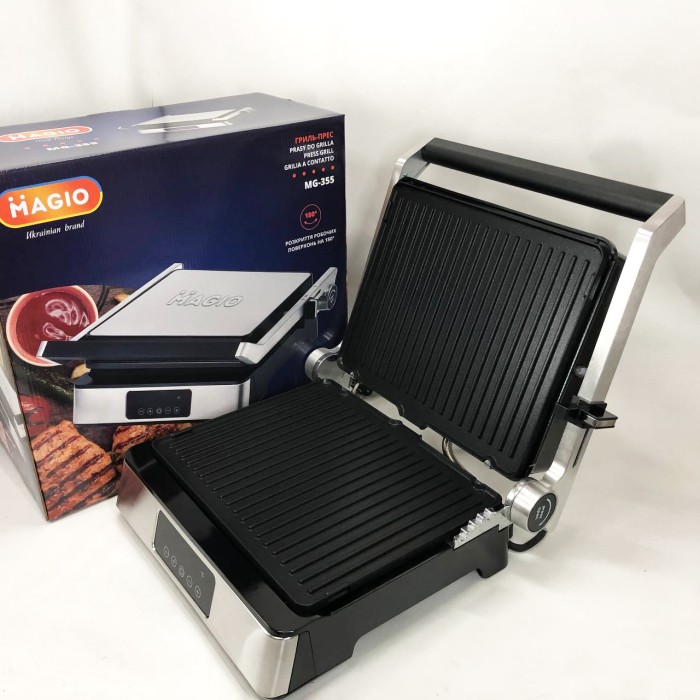 Домашня бутербродниця MAGIO, Гриль електричний багатофункціональний контактний, Мультипекар для м'яса QS-21