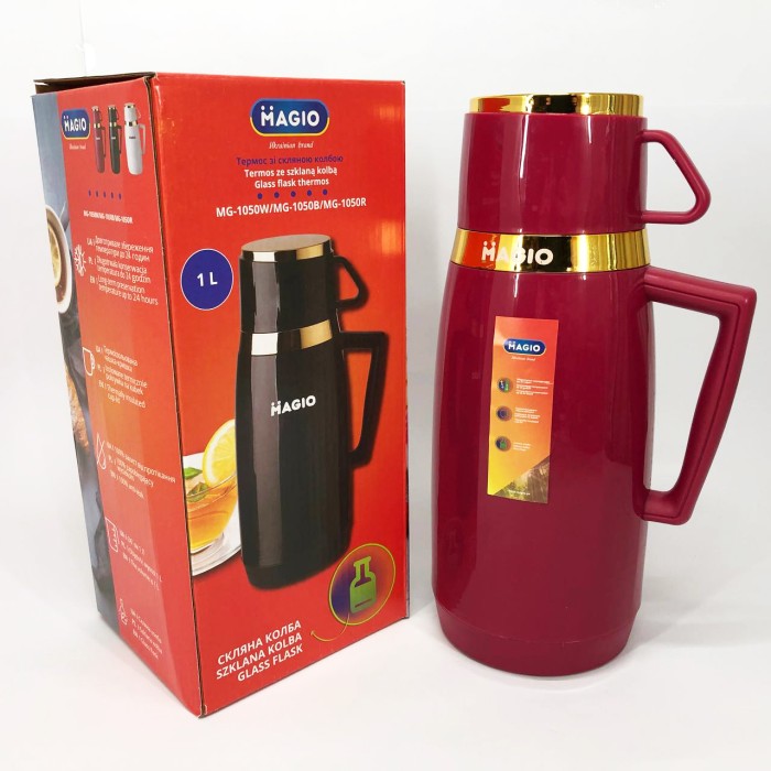 Фляга для пікніка Magio MG-1050R 1 л, Термос для води, Термочашки для PV-211 гарячих напоїв