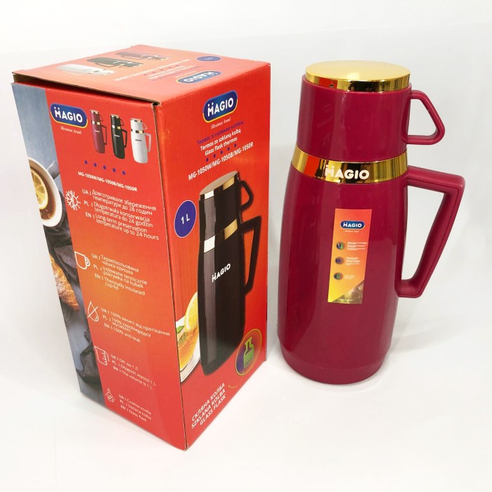 Фляга для пікніка Magio MG-1050R 1 л, Термос для води, Термочашки для PV-211 гарячих напоїв