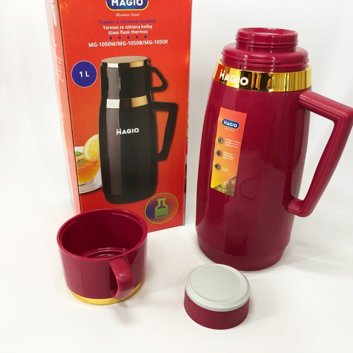 Фляга для пікніка Magio MG-1050R 1 л, Термос для води, Термочашки для PV-211 гарячих напоїв