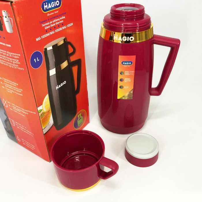 Фляга для пікніка Magio MG-1050R 1 л, Термос для води, Термочашки для PV-211 гарячих напоїв