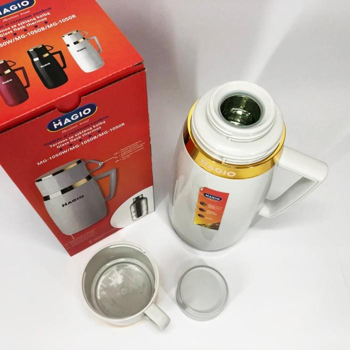Фляга для пікніка Magio MG-1050W 1 л, Термокухоль для школярів, Термос для LV-843 чаю помповий
