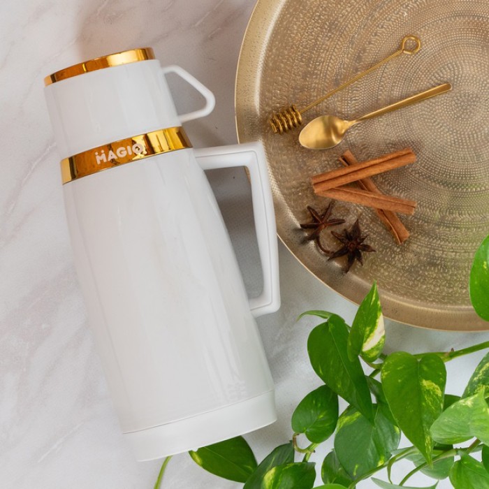 Вакуумний термокружка термос Magio MG-1050W 1 л, Термос туристичний для напоїв Найкращий LA-38