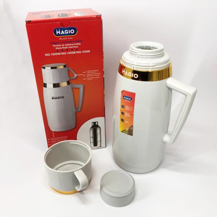 Вакуумний термокружка термос Magio MG-1050W 1 л, Термос туристичний для напоїв Найкращий LA-38