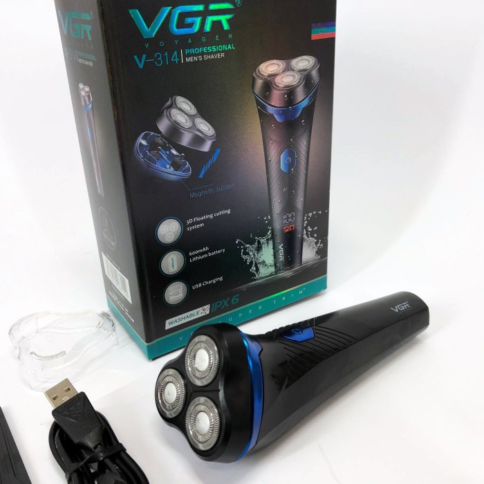 Професійна електробритва бритва для бороди VGR V-314, Чоловіча вологостійка електробритва FJ-83